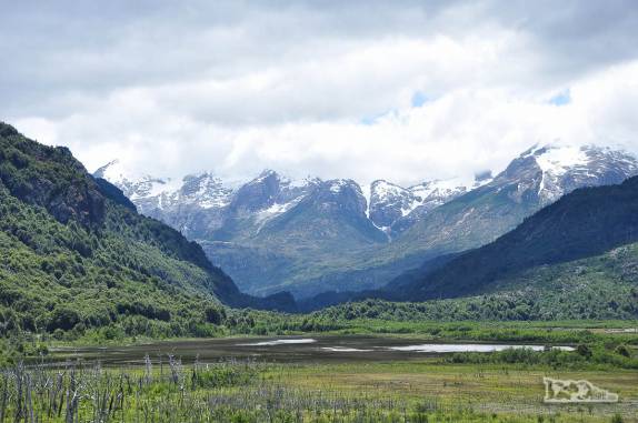 A paisagem grandiosa do Valle Los Exploradores, perto da Carretera Austral, região de Puerto Rio Tranquilo, no sul do Chile
